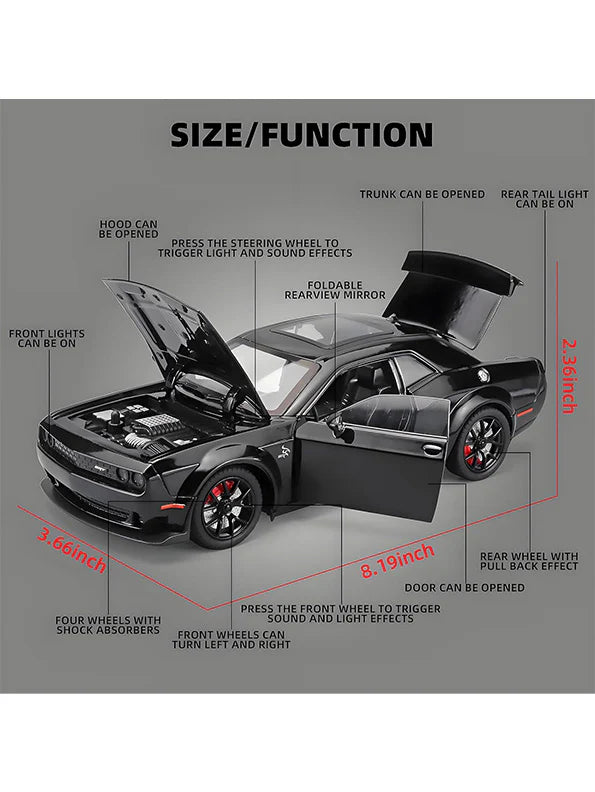 Dodge Challenger SRT Hellcat 1:24 diecast scale model car