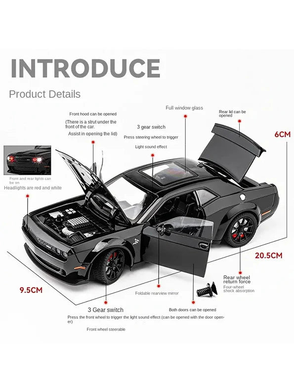Dodge Challenger SRT Hellcat 1:24 diecast scale model car