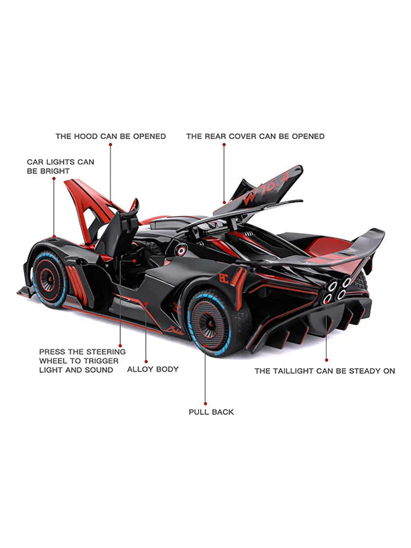 Bugatti Bolide 1:18 diecast scale model car collectible car - Big Size
