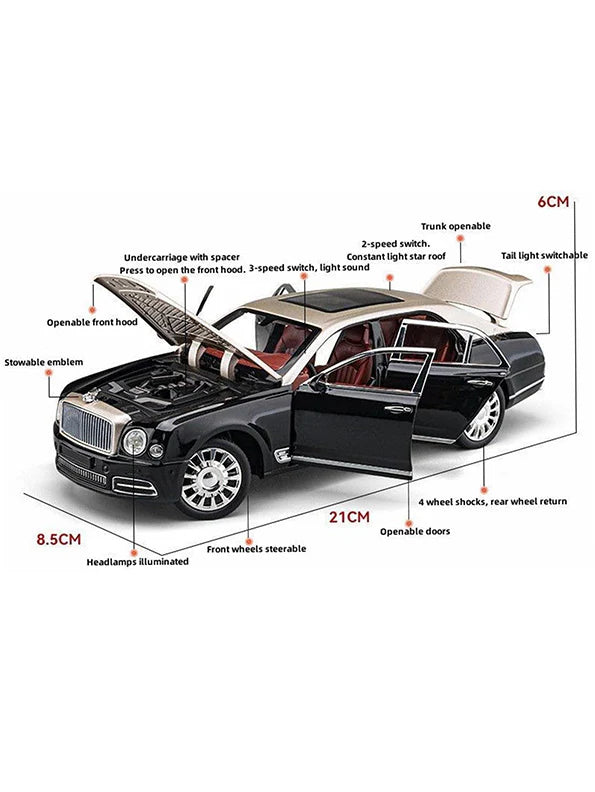 Bentley Mulsanne 1:18 diecast Scale Model Car - Big Size
