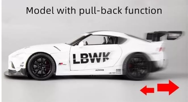 Toyota Supra GR LBWK 1:18 diecast scale model car collectible - Big Size