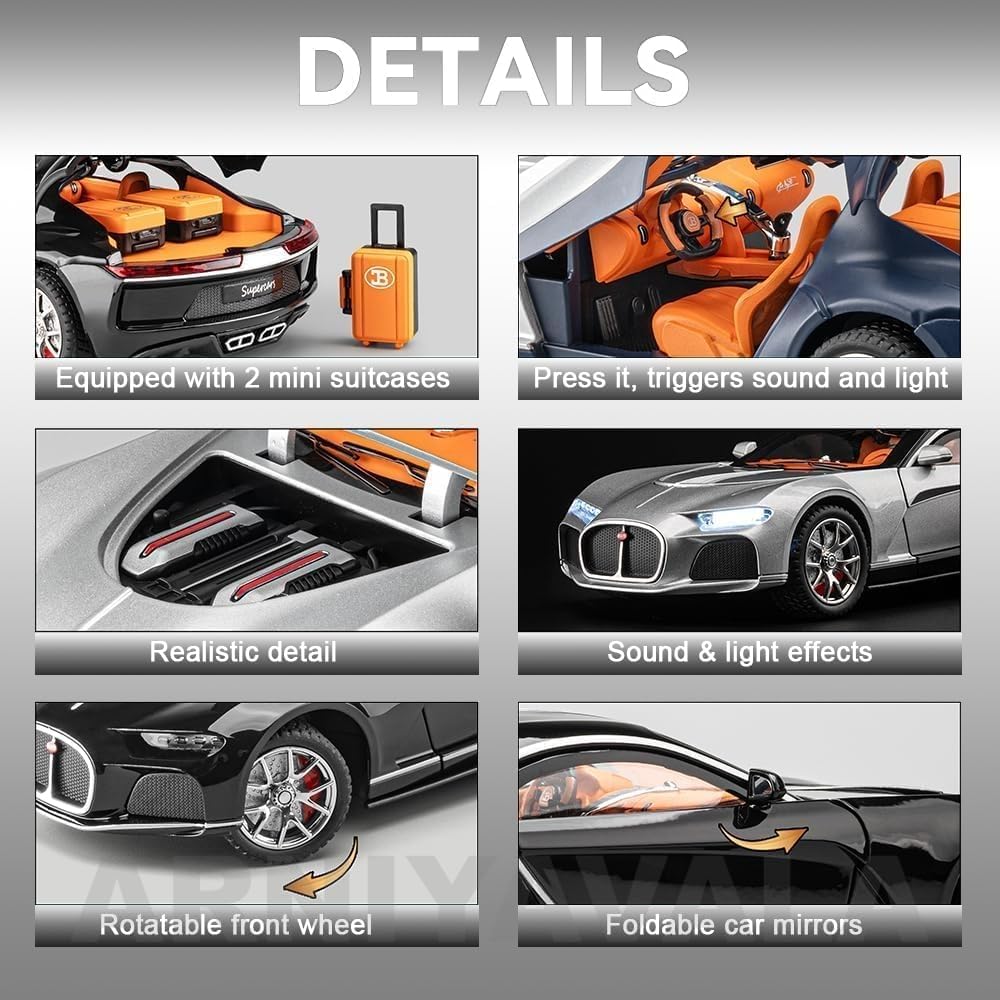 Bugatti Atlantic 1:18 diecast scale model car - Big Size