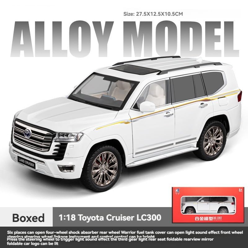 Toyota Land Cruiser LC300 GR Sport 1:18 diecast scale model  - Big Size