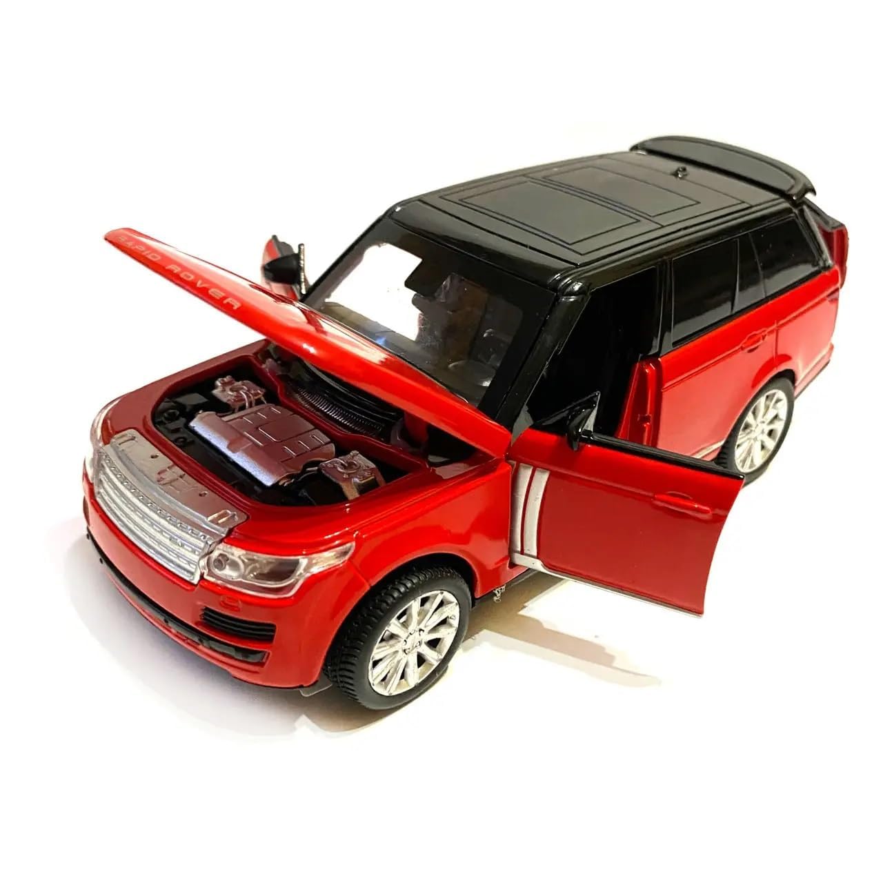Range Rover SUV Diecast Car - Pull Back, Openable Doors & Lights - 1:24