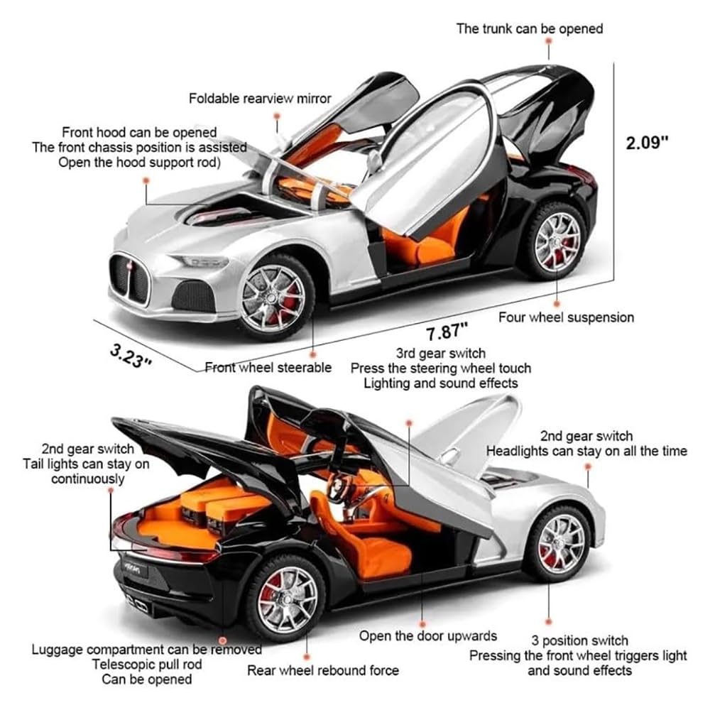 Bugatti Atlantic 1:18 diecast scale model car - Big Size