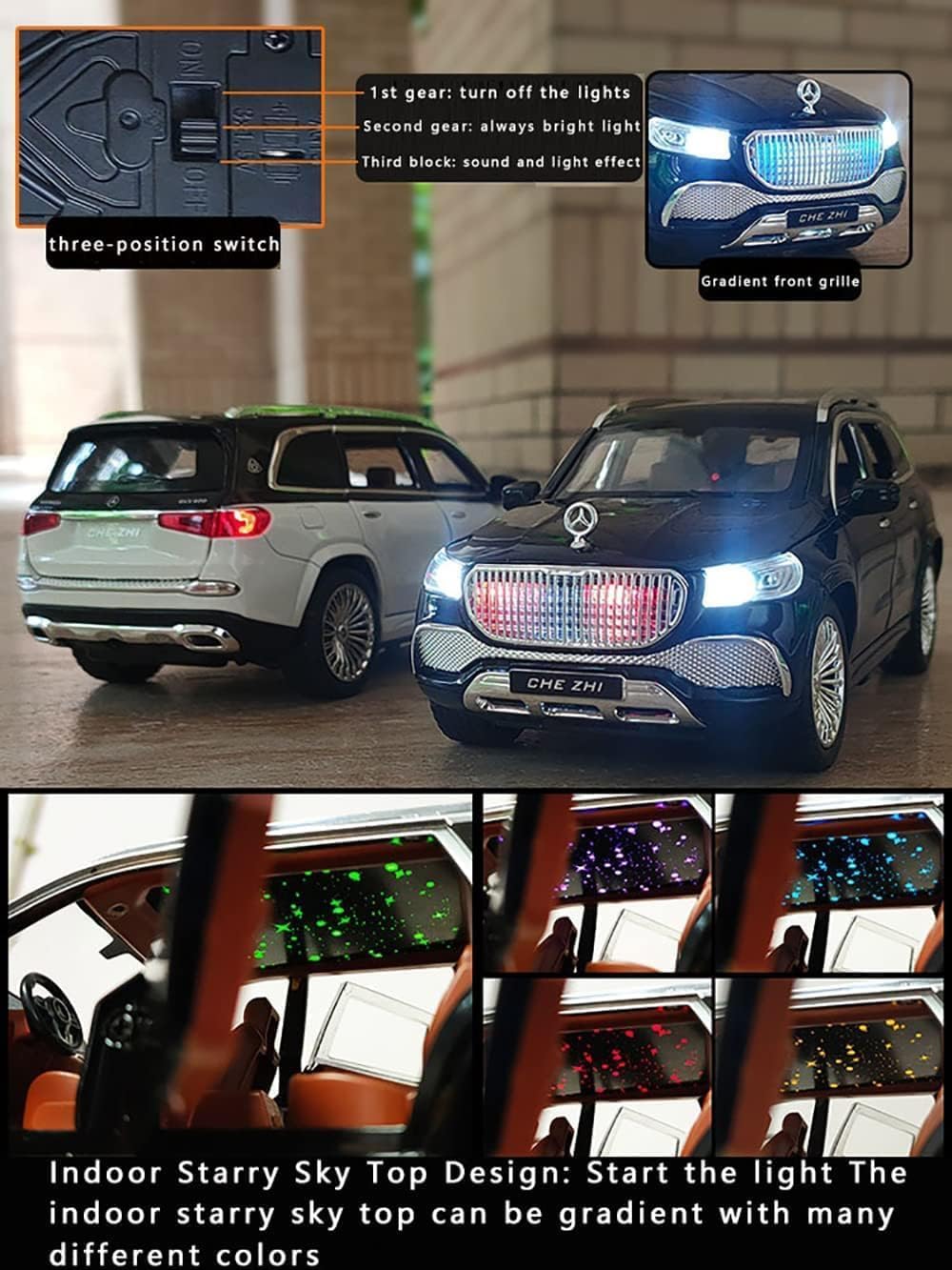 Mercedes-Benz Maybach GLS600 1:18 diecast scale model car - Big Size
