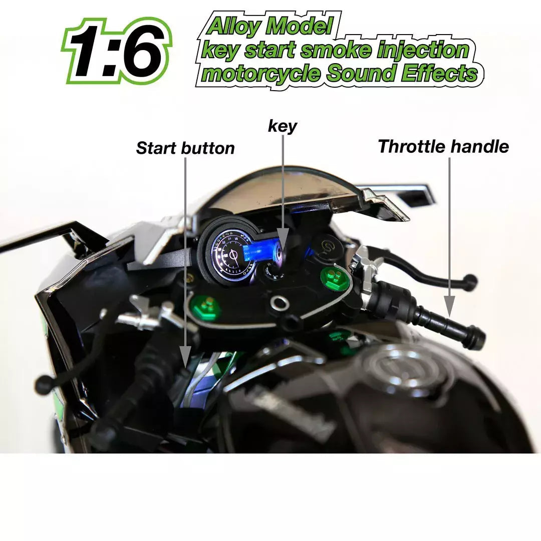 ToyWala Metal Ninja H2R 1:6 Scale Diecast Model – Detailed Motorcycle Replica