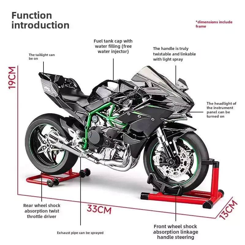 ToyWala Metal Ninja H2R 1:6 Scale Diecast Model – Detailed Motorcycle Replica