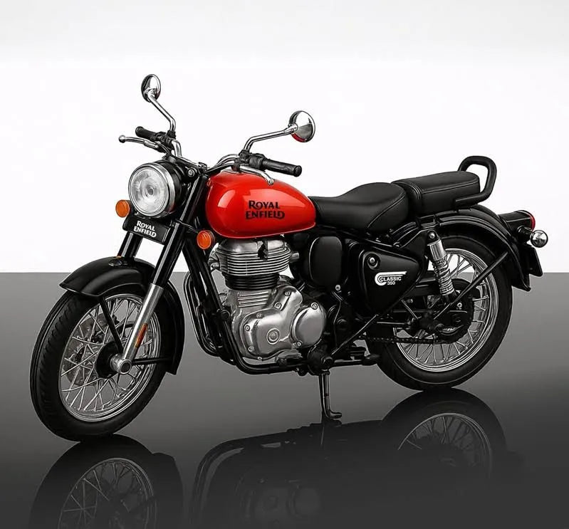 Royal Bullet 1:15 Scale Diecast Bike Model Bullet Miniature Motorcycle Pullback