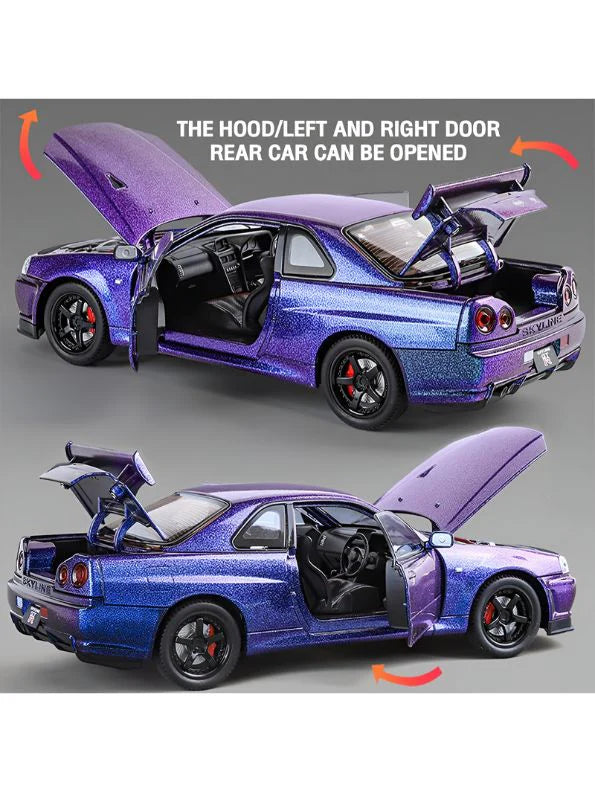Nissan Skyline R34 GT-R diecast scale model 1:24
