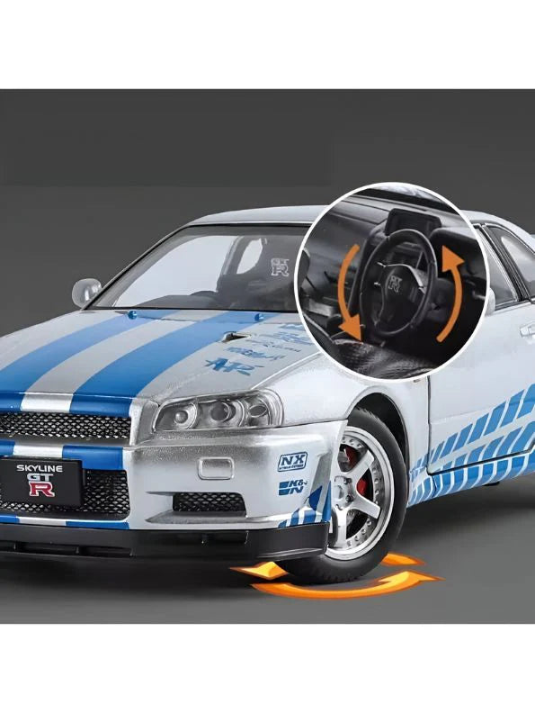 Nissan Skyline R34 GT-R diecast scale model 1:24