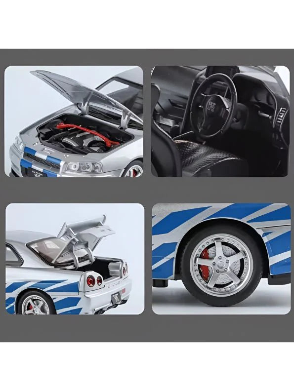 Nissan Skyline R34 GT-R diecast scale model 1:24