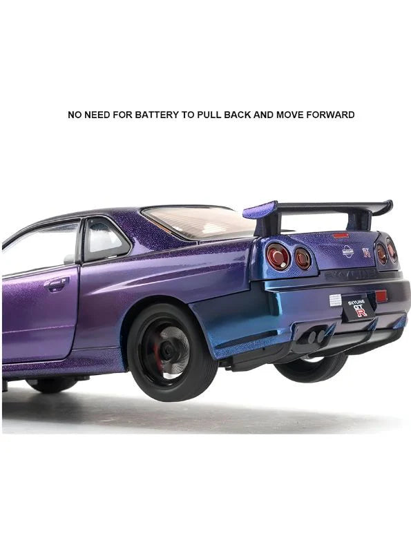 Nissan Skyline R34 GT-R diecast scale model 1:24