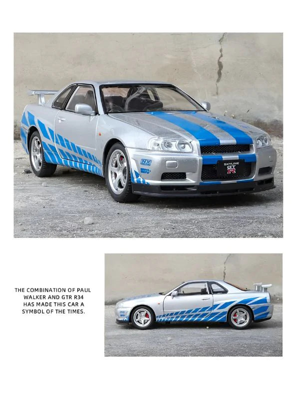 Nissan Skyline R34 GT-R diecast scale model 1:24