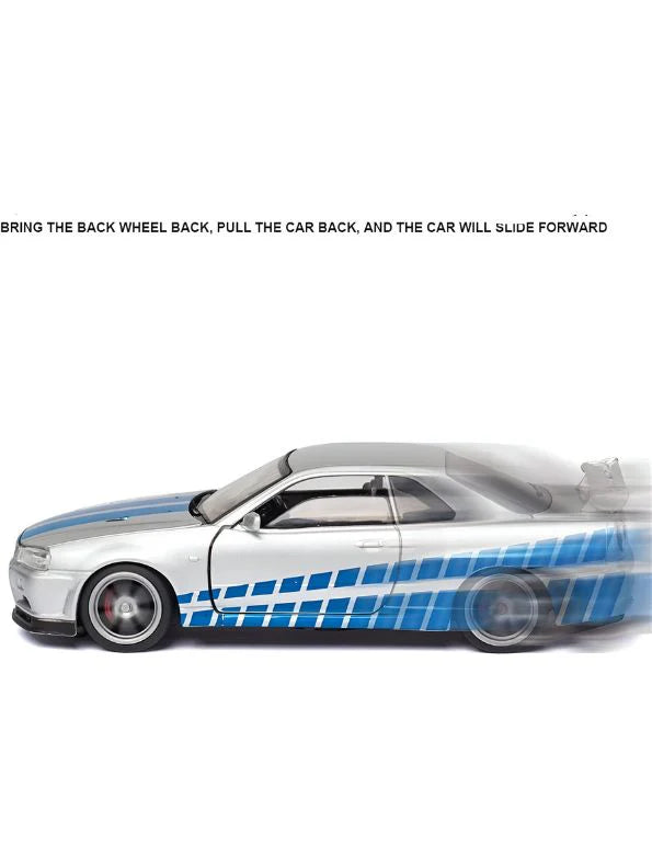 Nissan Skyline R34 GT-R diecast scale model 1:24